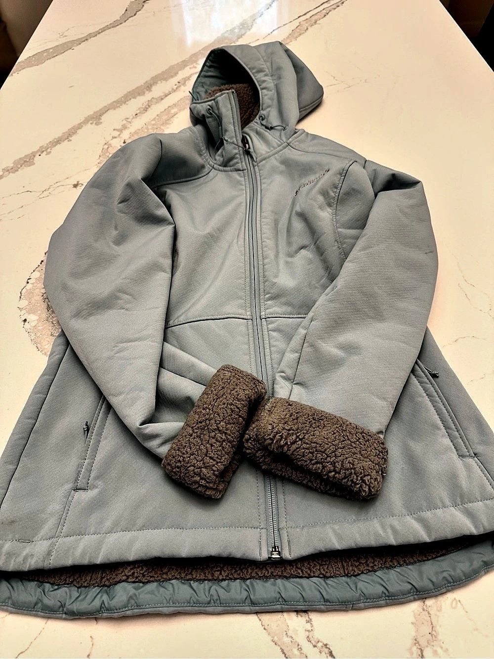 Columbia Omni-Wind Block Fleece-Lined Ski Jacket Blue Small